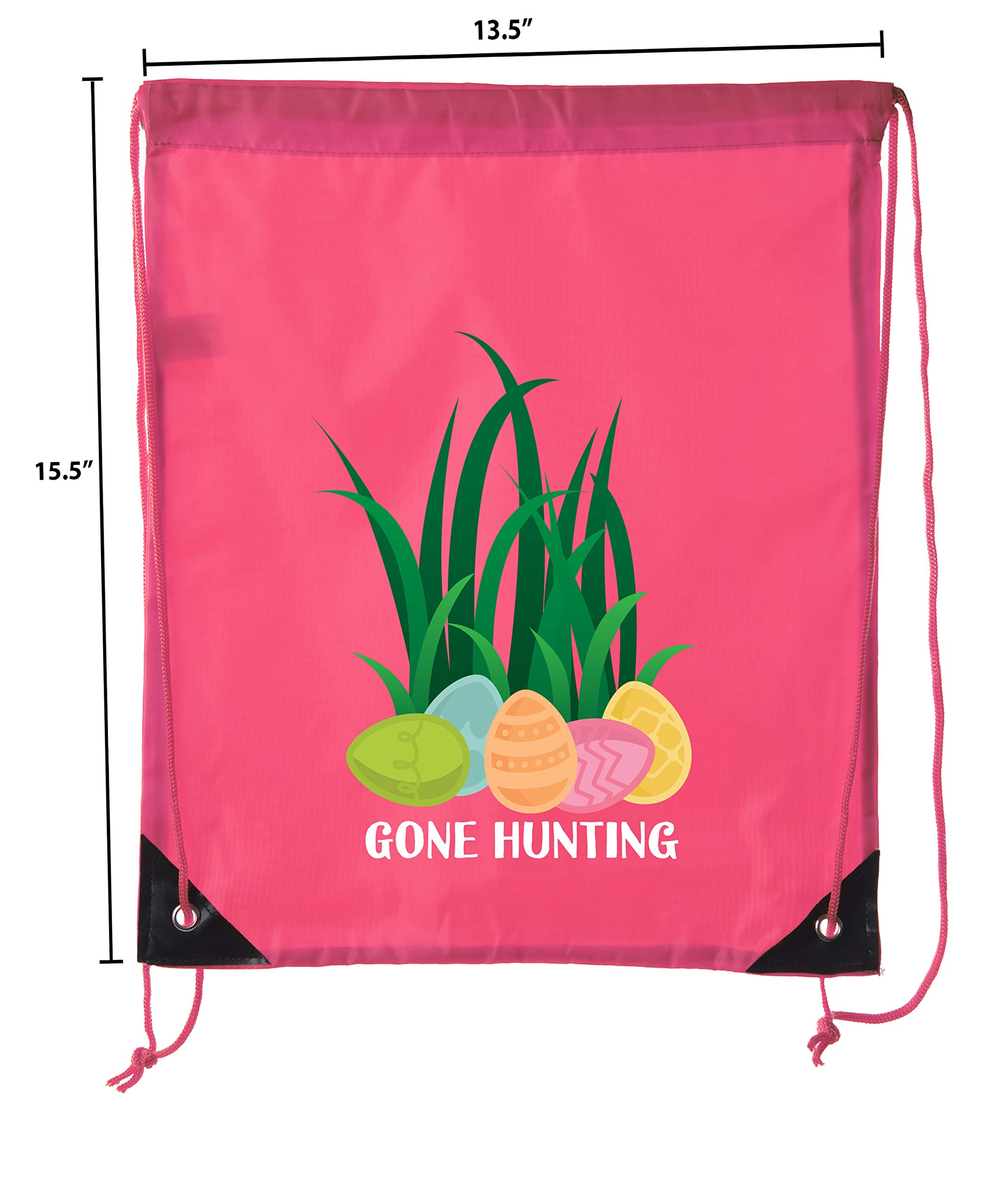 Easter Basket Bags - Bulk Drawstring Backpacks for Easter Egg Hunt, Party Favors & Goodie Bags - Perfect for Easter Celebrations, Kids' Egg Hunt Events & Spring Party Decorations