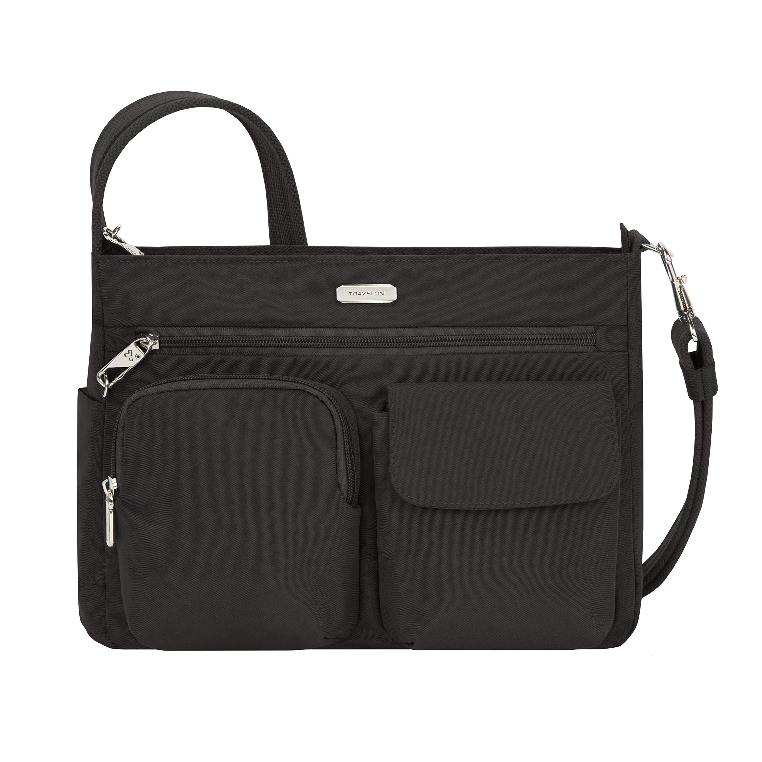 Travelon Anti-Theft Crossbody Bag with RFID Blocking & Patch Pockets - Secure Hands-Free Purse for Travel, Commuting & Daily Use