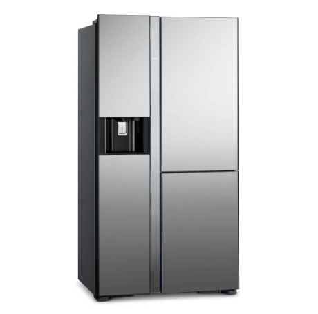Hitachi R-M700VAG9MSX 569L Side by Side 3-Door Refrigerator - Energy Efficient (3 Ticks) - Perfect for Large Families & Modern Kitchens
