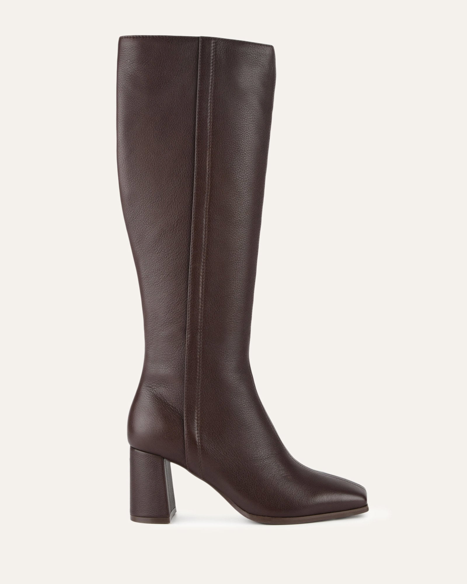 Nellie Knee High Boots - Bitter Chocolate Genuine Leather, Stylish & Comfortable for Fall/Winter Fashion, Office Wear & Night Out