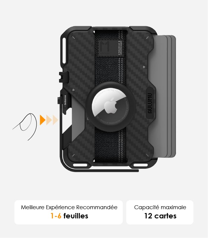 Aulumu G03 Magnetic Card Holder - Slim RFID Blocking Wallet with Elastic Band, Magsafe Compatible Phone Grip & Bottle Opener | Perfect for Everyday Carry, Travel & Outdoor Activities
