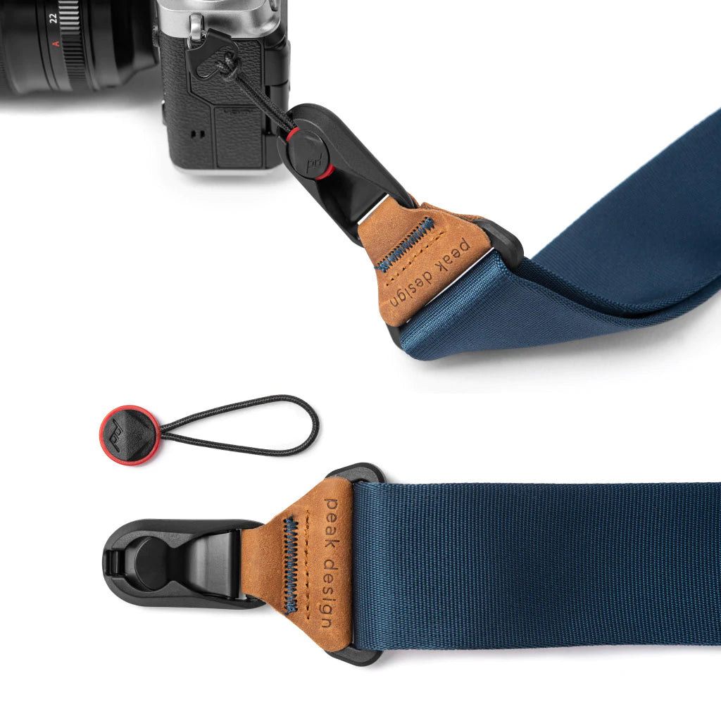 Peak Design Slide Camera Strap - Adjustable Padded Shoulder Strap for DSLR & Mirrorless Cameras (Midnight Blue) - Perfect for Travel, Hiking & Professional Photography