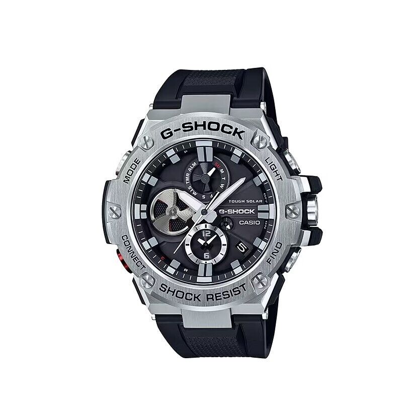 G-Shock GSTB100-1A Analog Digital Men's Watch - Black Dial, Stainless Steel Case & Band - Shock Resistant, Waterproof - Perfect for Outdoor Sports, Work & Everyday Wear