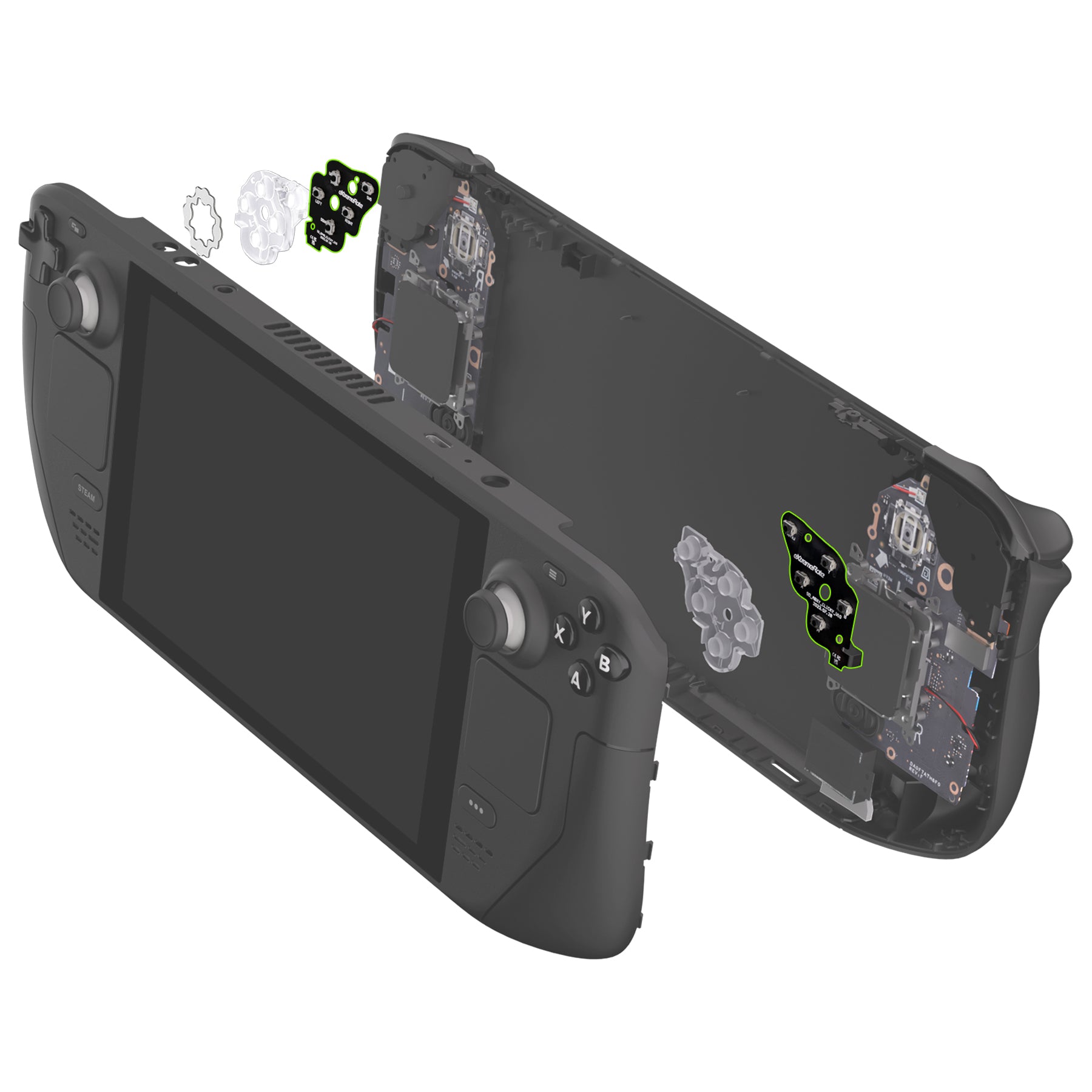 eXtremeRate Clicky Button Kit for Steam Deck - Custom D-Pad, ABXY & Menu Buttons - Tactile Mouse-Click Feel for Steam Deck LCD Console (NYESD001) - Perfect for Gaming, Travel & Handheld Enthusiasts
