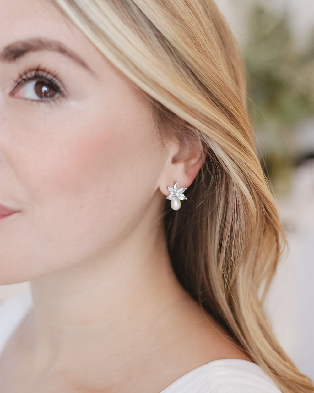 Naomi Freshwater Pearl Stud Earrings for Women - 6mm AAA Quality Round Pearl Earrings with Sterling Silver Posts - Perfect for Weddings, Parties & Everyday Elegance