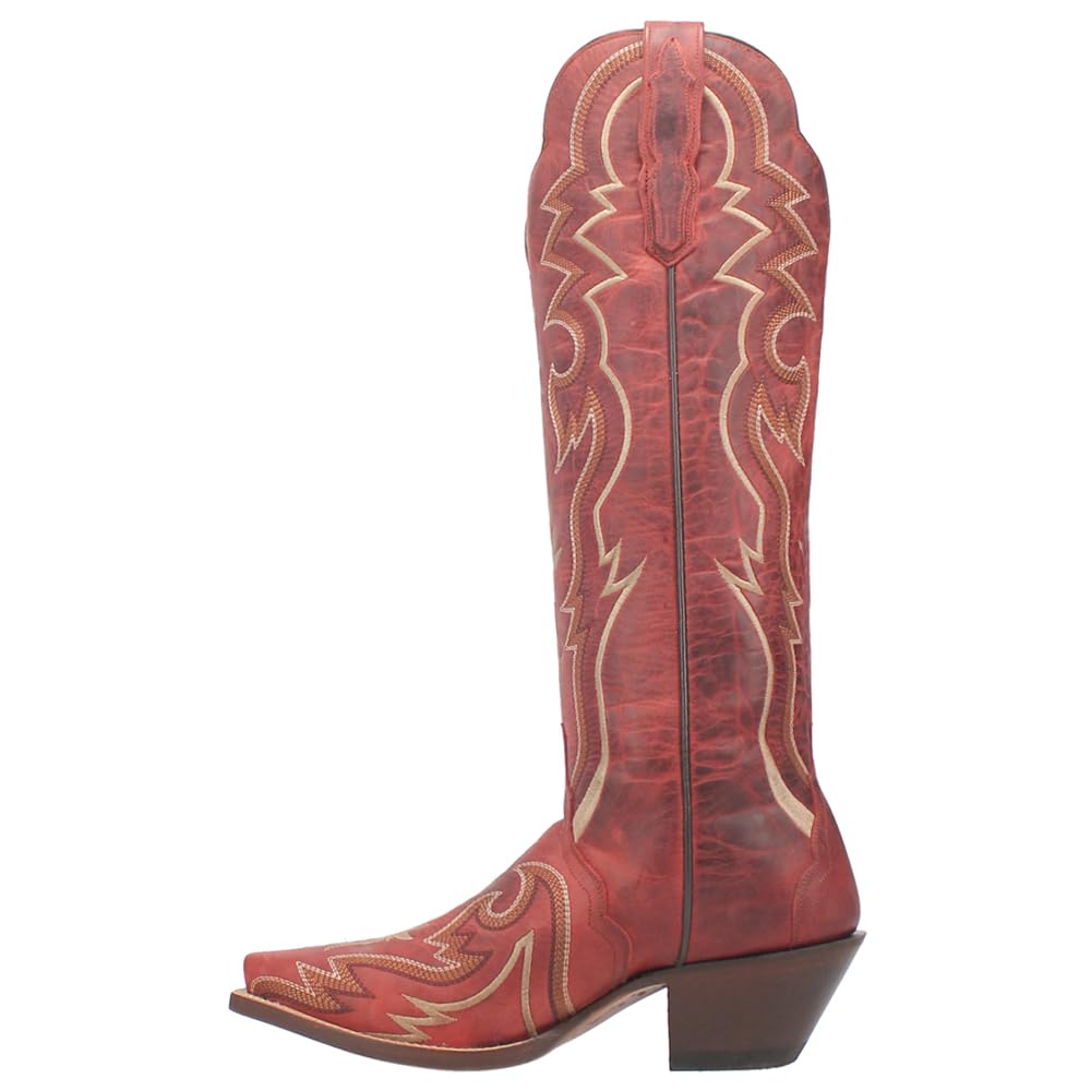 **Dan Post Women's Silvie Embroidered Snip Toe Pull-On Over-the-Knee Casual Boots - Low Heel (1-2