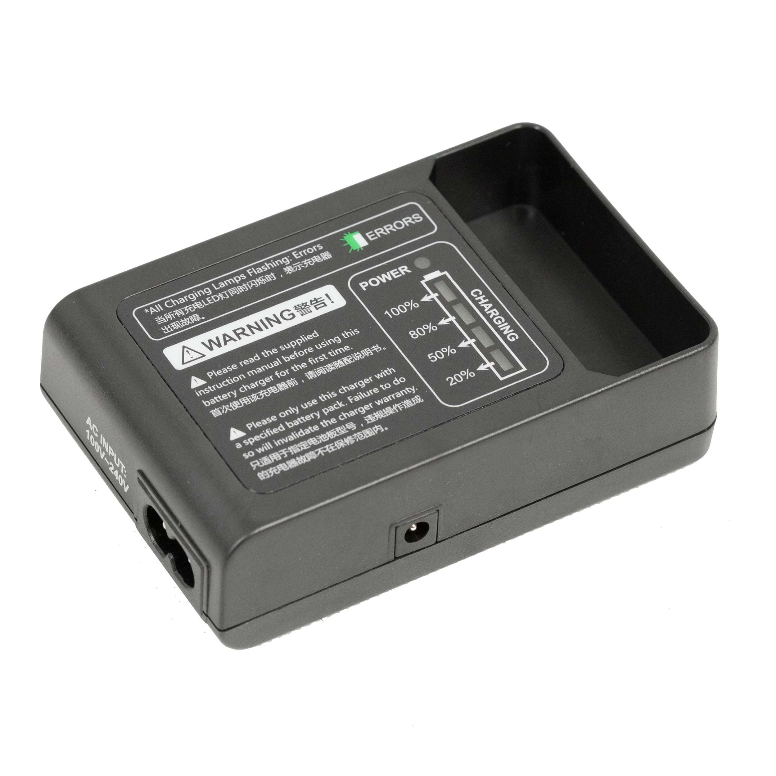 Li-Ion 580 Battery Charger Base for Godox V850II & V860II Speedlite (VC18) - Perfect for Photography, Studio Lighting, and On-Location Shoots
