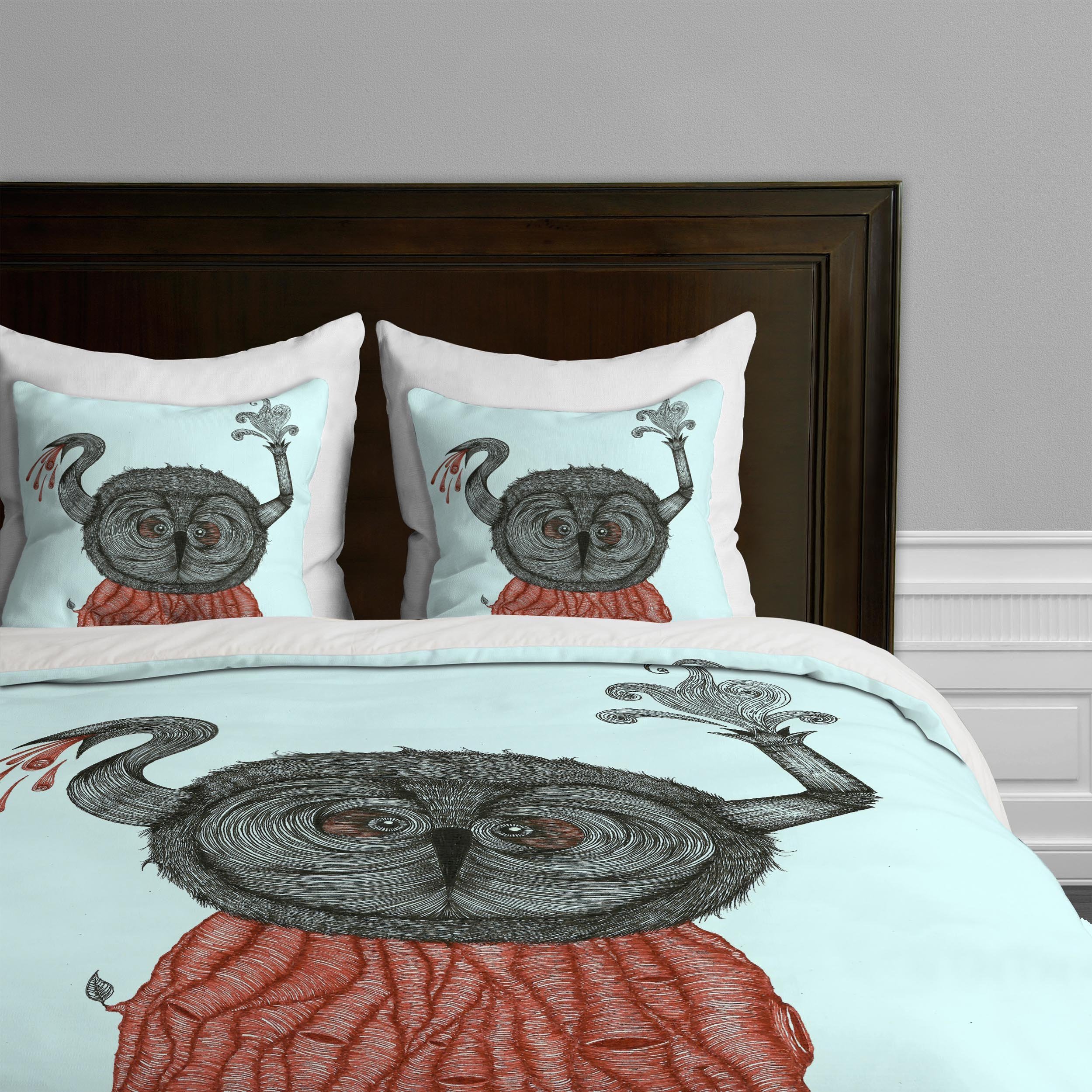 Deny Designs Duane Hosein The Incredibly Wise And Wired Colonel T Duvet Cover - Queen Size, Soft Microfiber Bedding Set for Modern Bedroom Decor | Perfect for Guest Rooms, Dorms & Cozy Home Styling