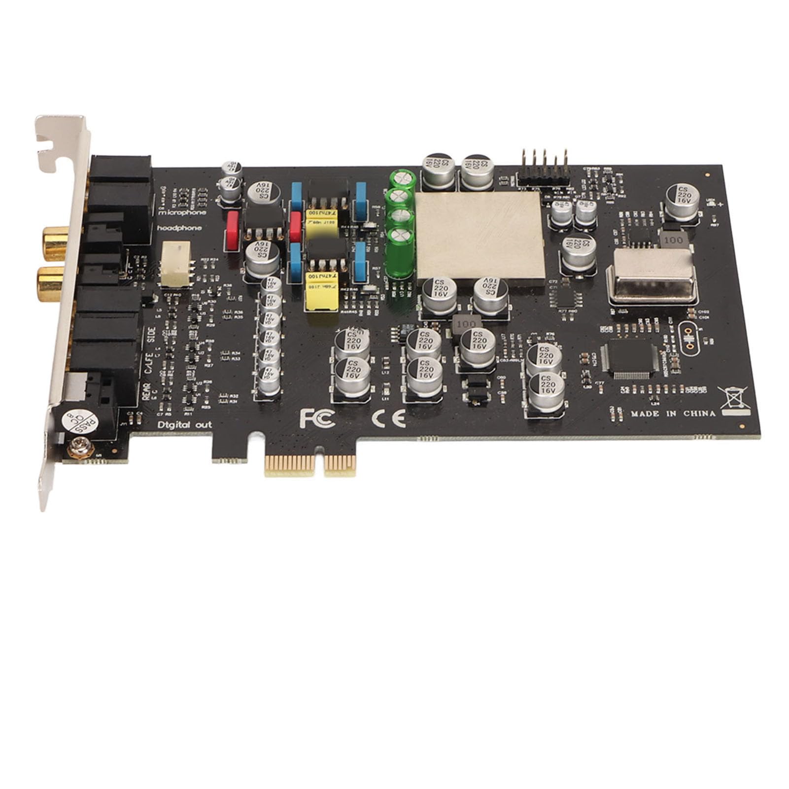 Professional 7.1 Channel PCIe Sound Card with Multiple Interfaces - High-Quality Audio for PC Gaming, Music Production & Home Theater Systems | Perfect for 3D Games, Streaming & Audio Editing