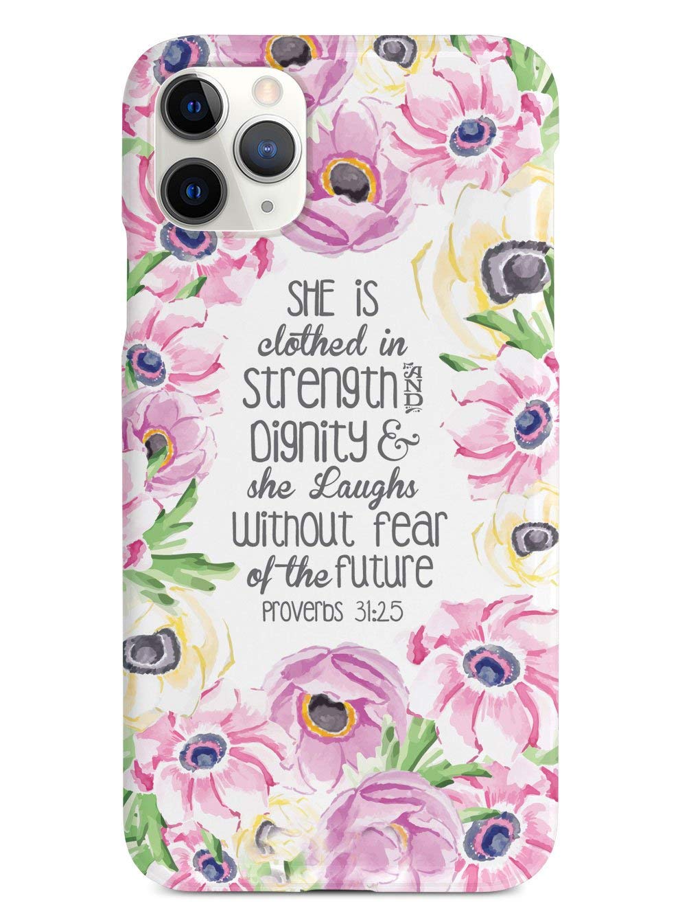 Inspired iPhone 11 Pro Max Case - 3D Textured Protective Cover with Proverbs 31:25 Bible Verse - Durable Shockproof Phone Case for Women & Men - Perfect for Daily Use, Work, and Travel