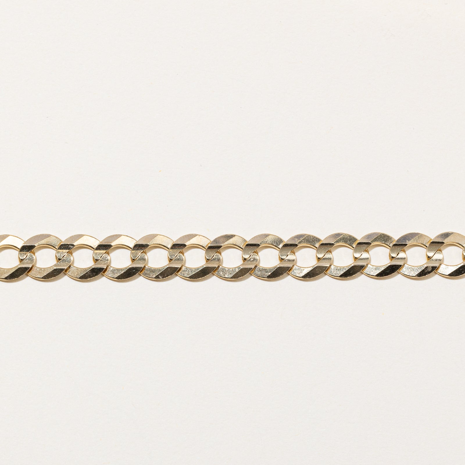 10K Yellow Gold Curb Chain Bracelet for Women & Men - 8.47mm Wide, 8.5 Inch Adjustable Length - Perfect for Everyday Wear, Gifts & Special Occasions