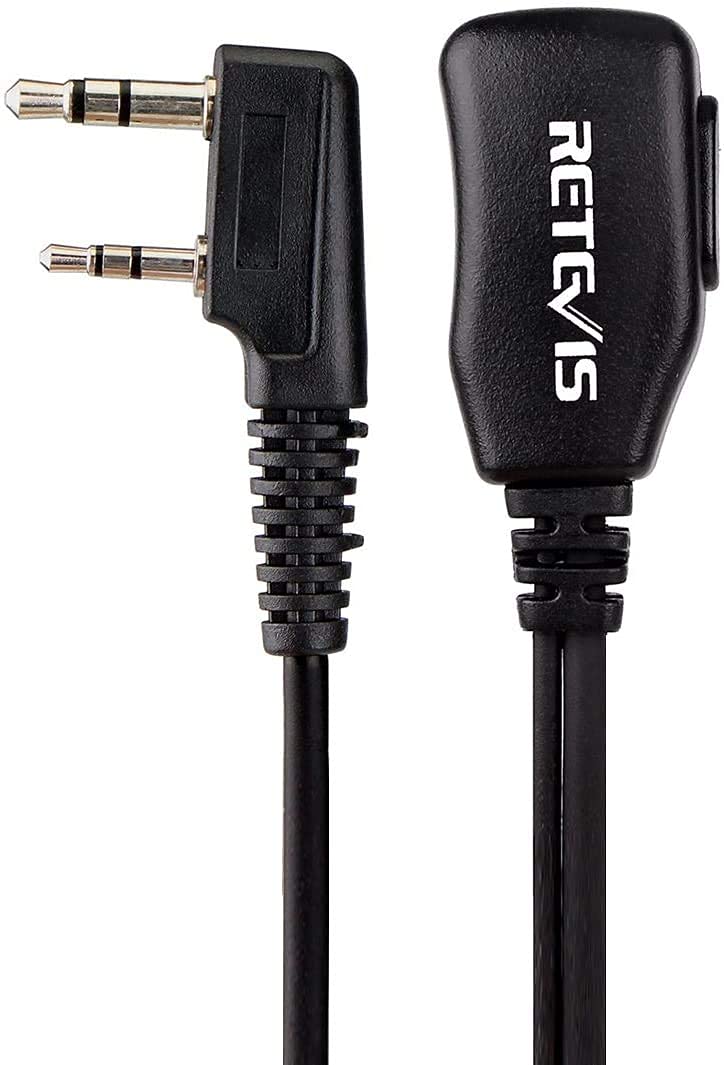 10 Pack Retevis Walkie Talkie Earpiece with Microphone - 2 Pin Acoustic Tube Headset Compatible with Baofeng UV-5R, Retevis H-777, RT21, RT22 & Arcshell AR-5 Two Way Radios - Perfect for Security, Construction & Outdoor Activities