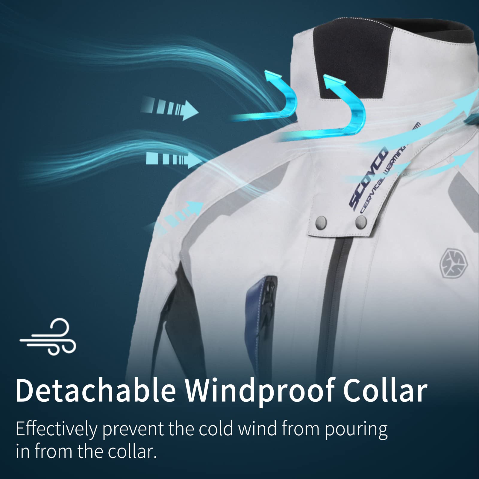 Scoyco Men's Motorcycle Jacket - Waterproof Full Body Armor Protection Gear for Autumn & Winter Riding - Ideal for Street Bikes, Cruisers & Commuting
