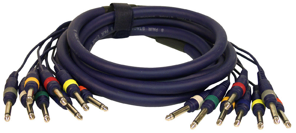 10 Ft 8 Channel 1/4 Inch Snake Cable - Professional Audio Patch Cable for Live Sound, Studio Recording & Stage Performances