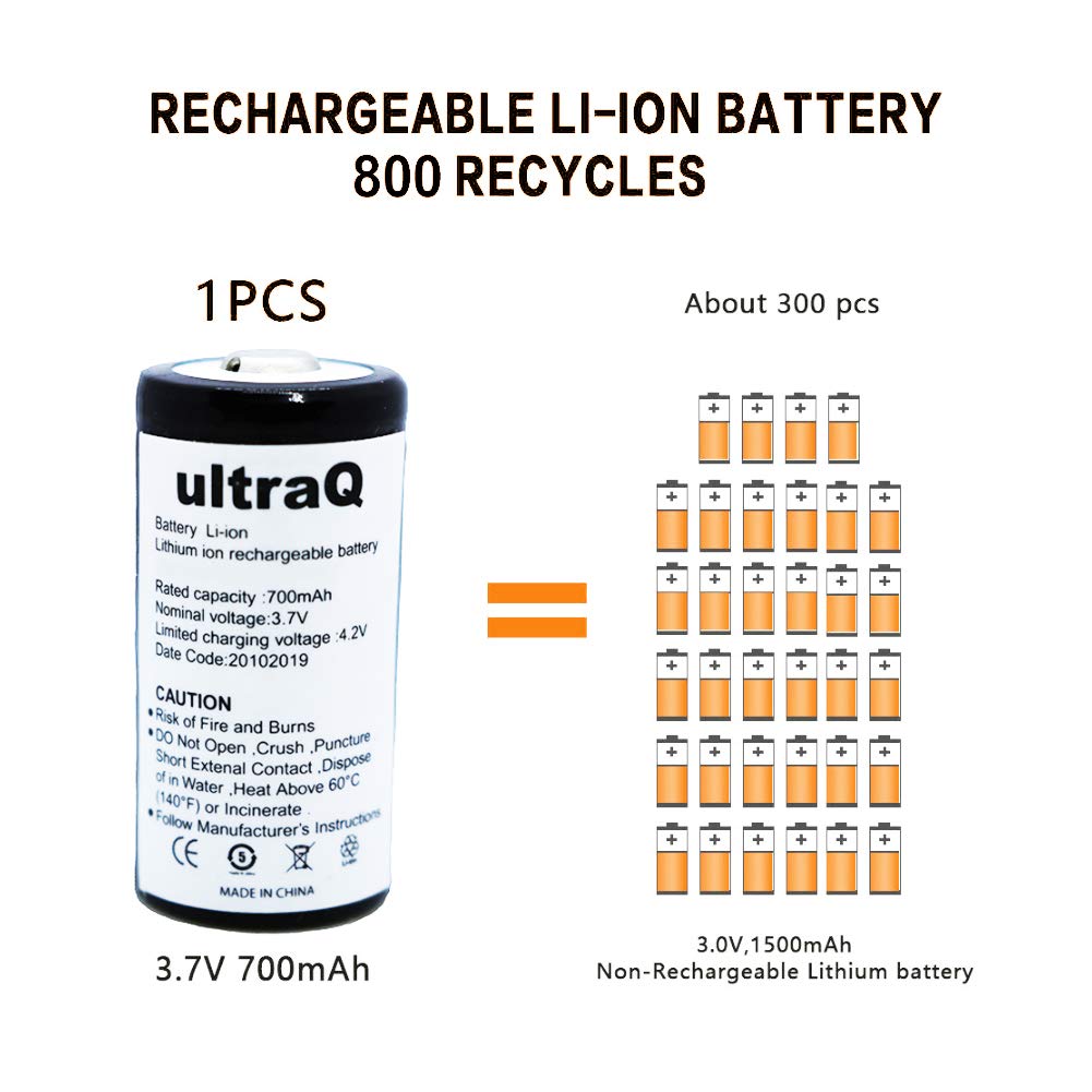 12 Pack 3.7V 700mAh Rechargeable Lithium Batteries with Smart Charger - Compatible with Arlo Pro/Ultra, Reolink & Other Security Cameras - Perfect for Home Security Systems & Wireless Devices