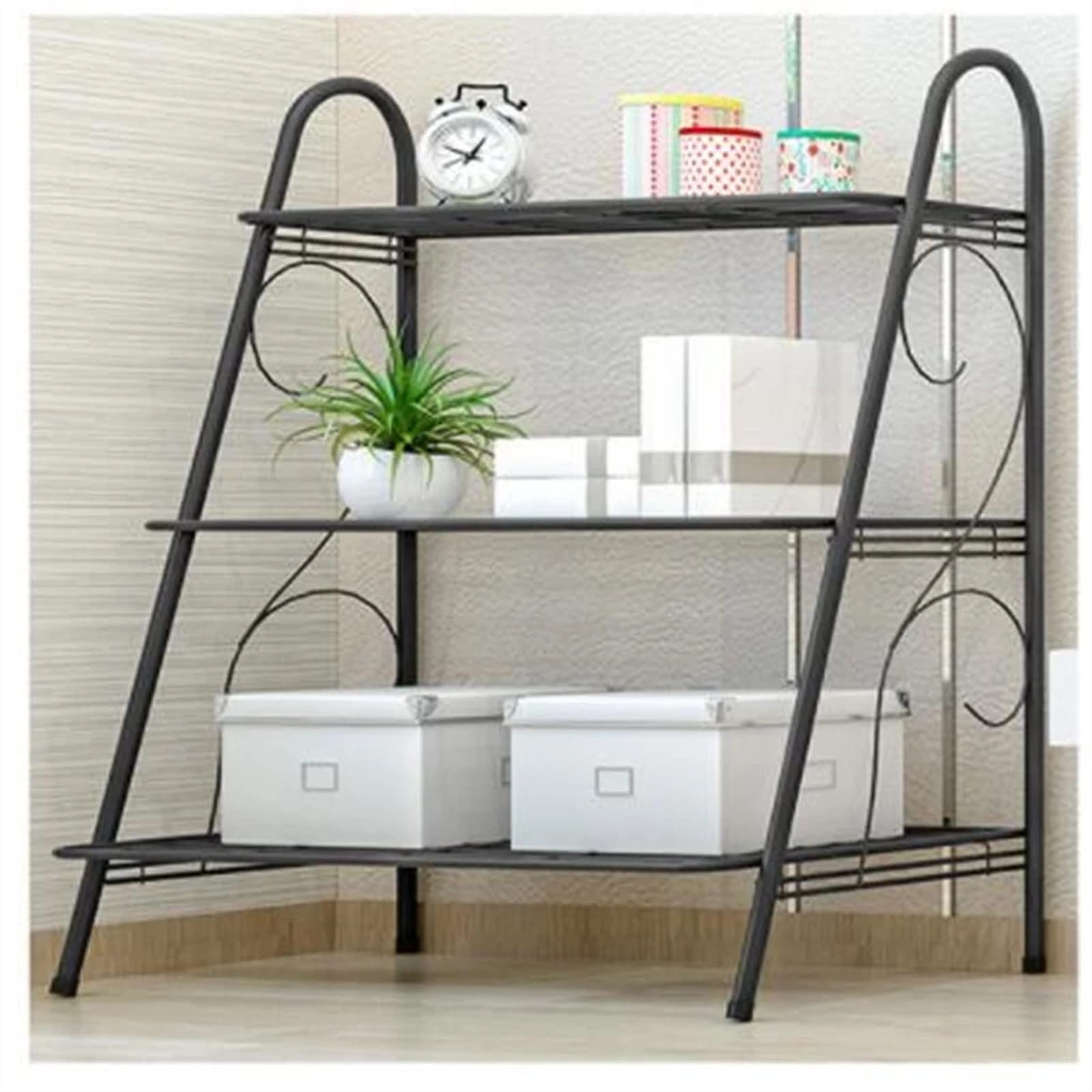 3-Tier Iron Plant Stand for Indoor & Outdoor Use - Multi-Purpose Shelf for Succulents, Flowers, Books & Shoes - Perfect for Home, Garden, Office & Patio Decor