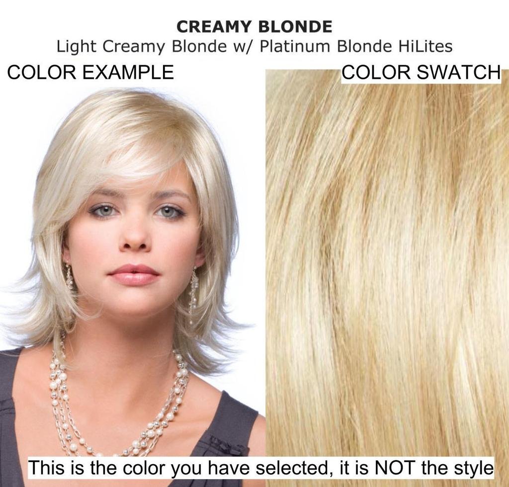 Amore Codi Wig with 15-Page Christy's Wigs Q&A Booklet, 2oz Travel Size Wig Shampoo, Wig Cap & Wide Tooth Comb - Creamy Blonde | Perfect for Cosplay, Costume Parties & Everyday Wear