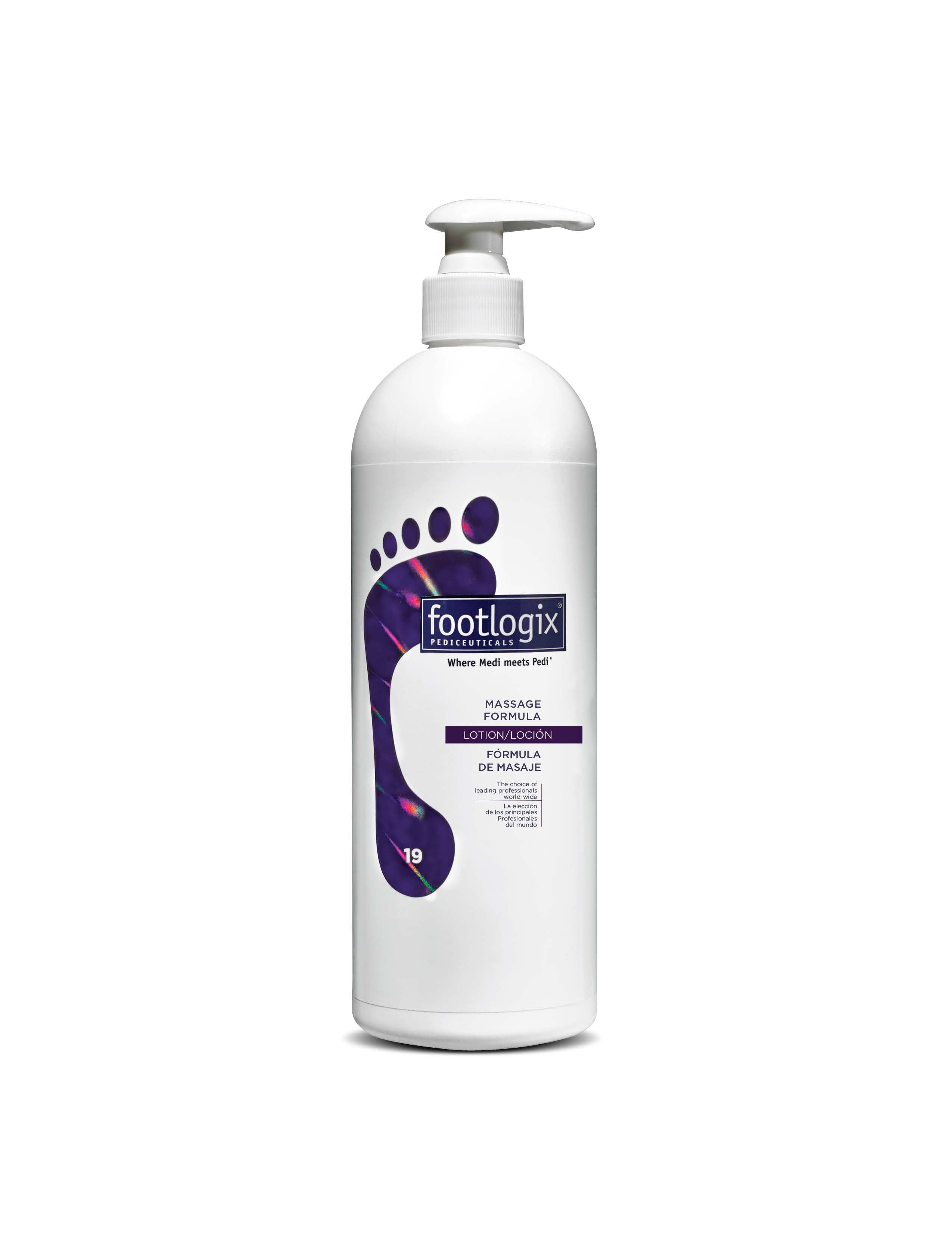 Footlogix Massage Formula - Moisturizing Foot Cream for Dry Cracked Heels - Perfect for Pedicures, Spa Treatments & At-Home Foot Care
