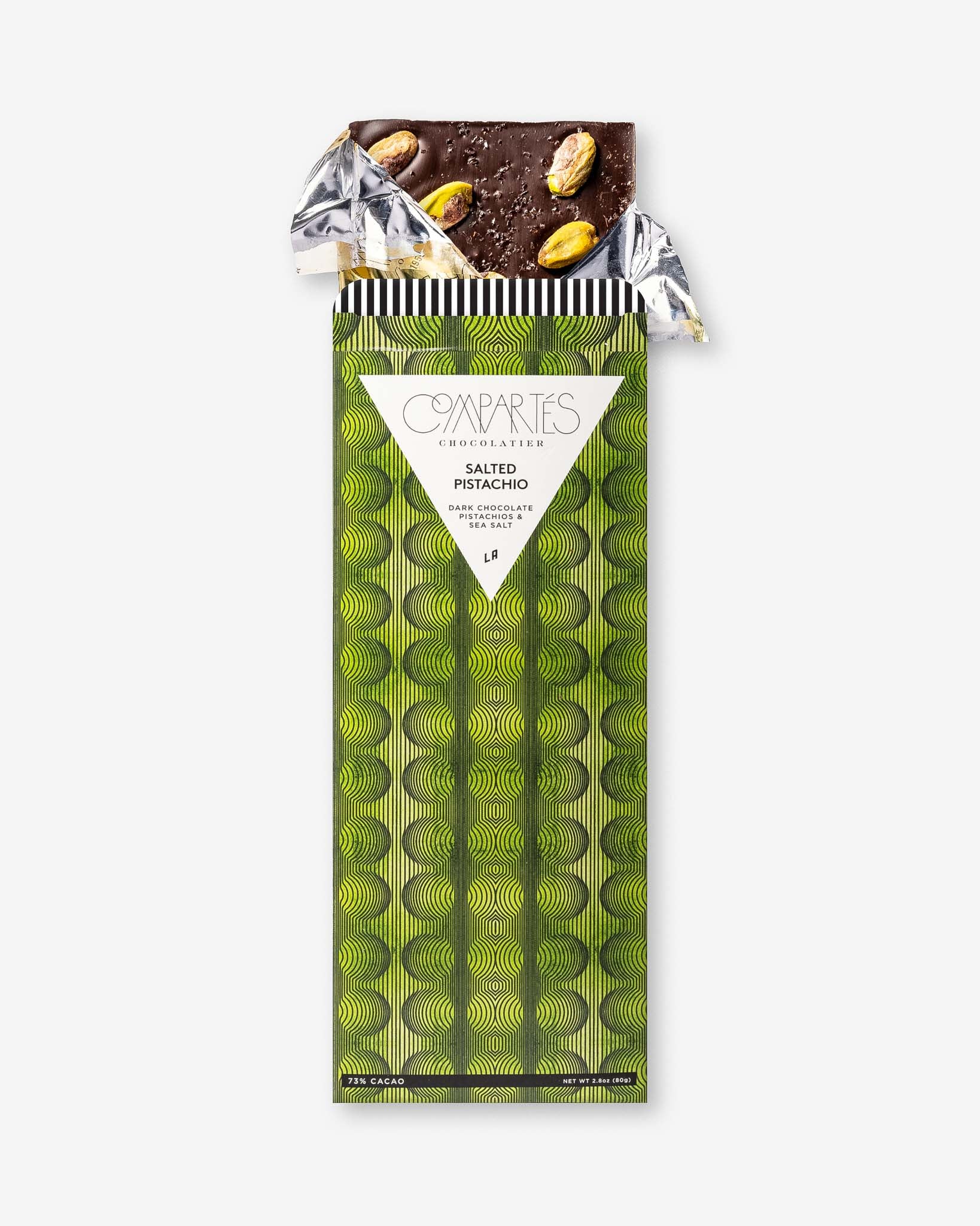 Premium Salted Pistachio Dark Chocolate Bar - Rich & Crunchy Snack for Gifts, Parties & Healthy Desserts