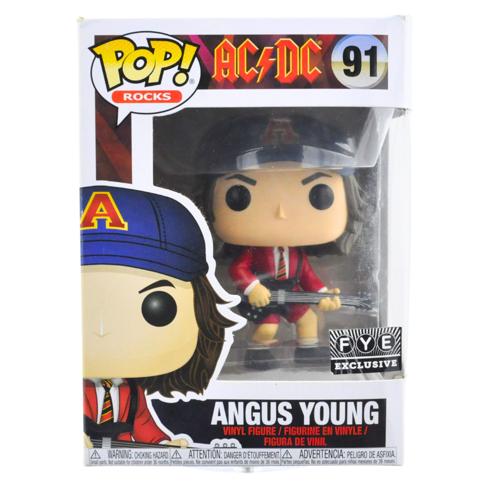 Funko Pop! Angus Young (Red Jacket, AC/DC) 91 - FYE Exclusive Collectible Vinyl Figure | Rock Music Merchandise for Fans & Collectors | Perfect for Home Display, Office Decor & Gift Giving