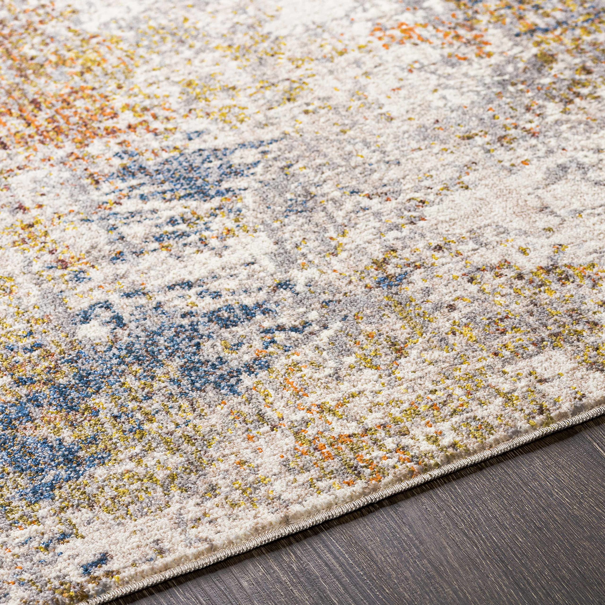 Modern Hauteloom Macayug Area Rug for Living Room & Bedroom - Navy, Rust, Mustard - 8'10