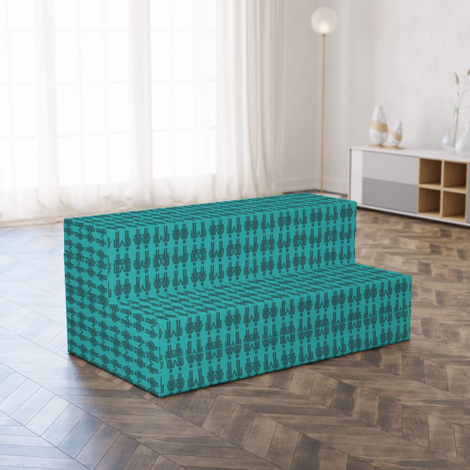 Ambesonne Pride Day Foldable Mattress - LGBT Couple Design, 78.7