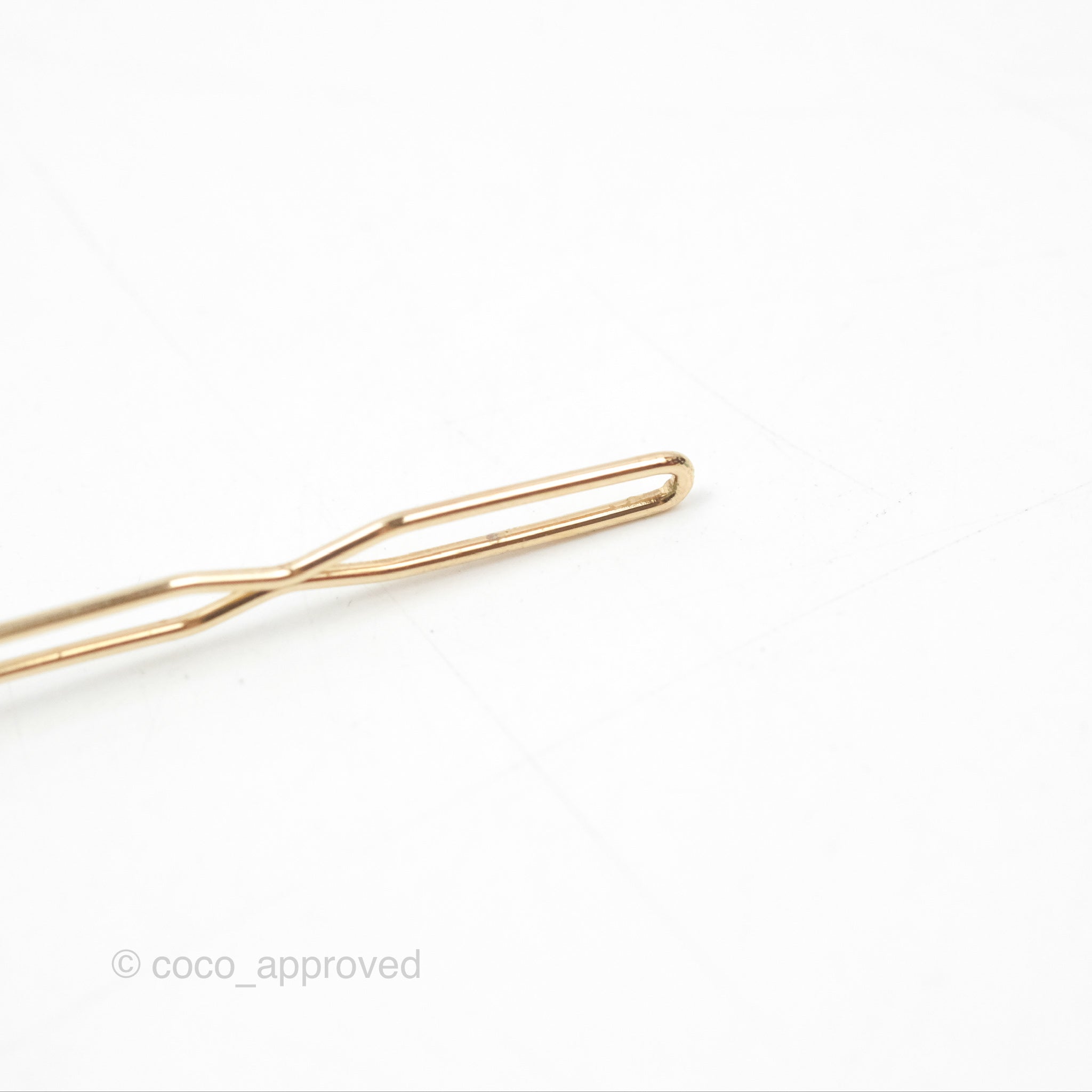 Chanel CC Crystal Beaded Hair Clip - Gold Tone Hair Accessory for Women | Perfect for Weddings, Parties & Special Occasions