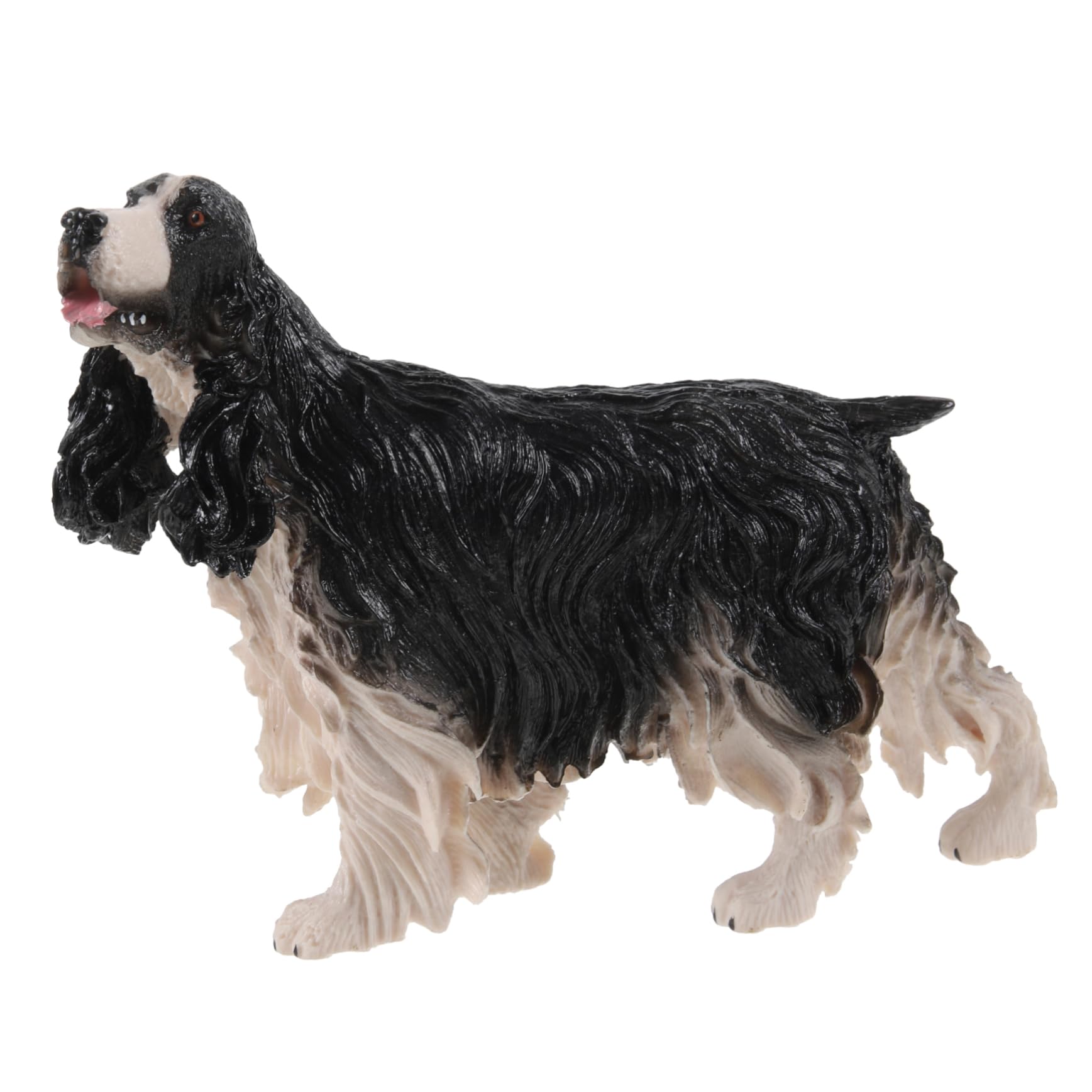 Realistic Cocker Spaniel Dog Figurine - Lifelike Simulation Animal Toy Playset, Plastic Pet Ornament for Kids & Collectors - Perfect for Home Decor, Gift Giving, and Educational Play