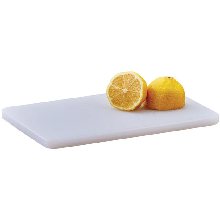 Winco 6x10 Inch White Plastic Cutting Board - Durable Kitchen Prep Board for Chopping, Slicing & Food Preparation - Ideal for Home, Restaurant & Commercial Use