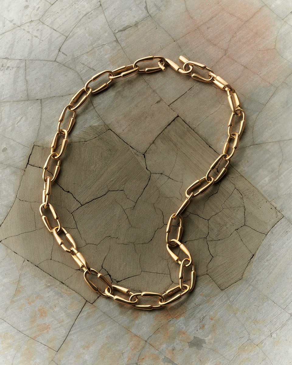 GRIDART Loop Chain Necklace for Women - Trendy Gold Layered Necklace Jewelry Gift for Her - Perfect for Date Night, Party & Everyday Wear