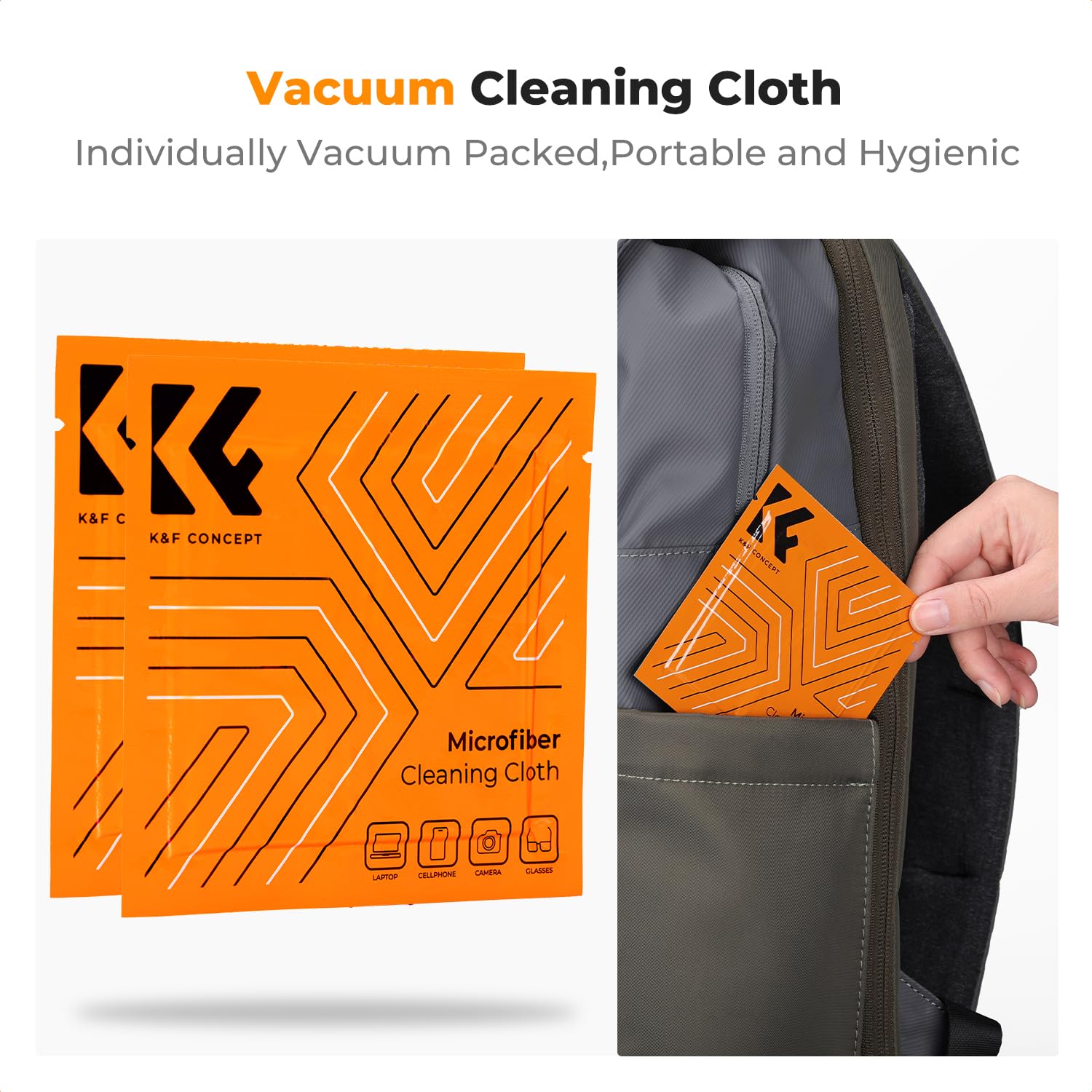 **K&F Concept 4-in-1 Camera Cleaning Kit – Lens Brush Pen, Rocket Air Blower, Microfiber Cloth & Lens Cleaner for DSLR Cameras (Canon, Nikon, Pentax, Sony) – Perfect for Travel, Outdoor & Studio Photography**
