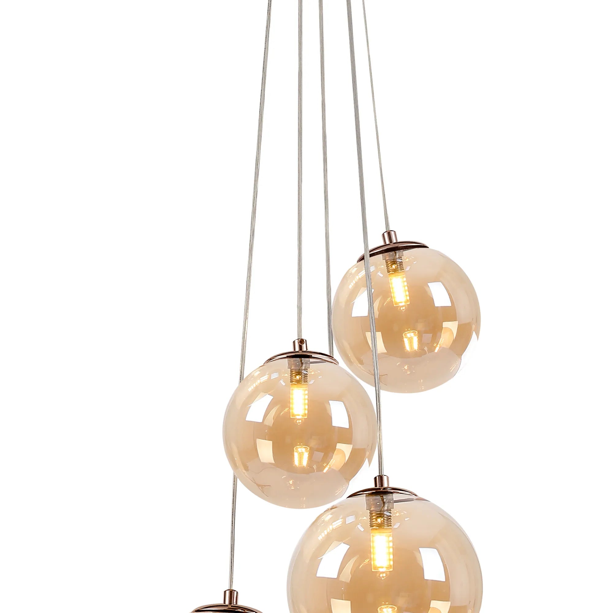 Modern Austin 5-Light Cluster Pendant with G9 Base - Elegant Ceiling Lighting for Dining Room, Kitchen Island, or Entryway