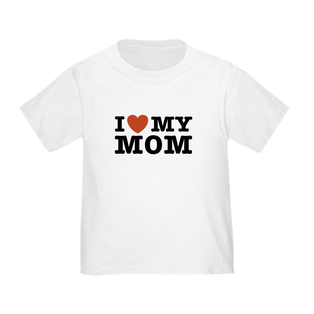 I Love My Mom Toddler T-Shirt - Cute Graphic Tee for Kids & Toddlers - Perfect for Mother's Day, Family Photos & Everyday Wear