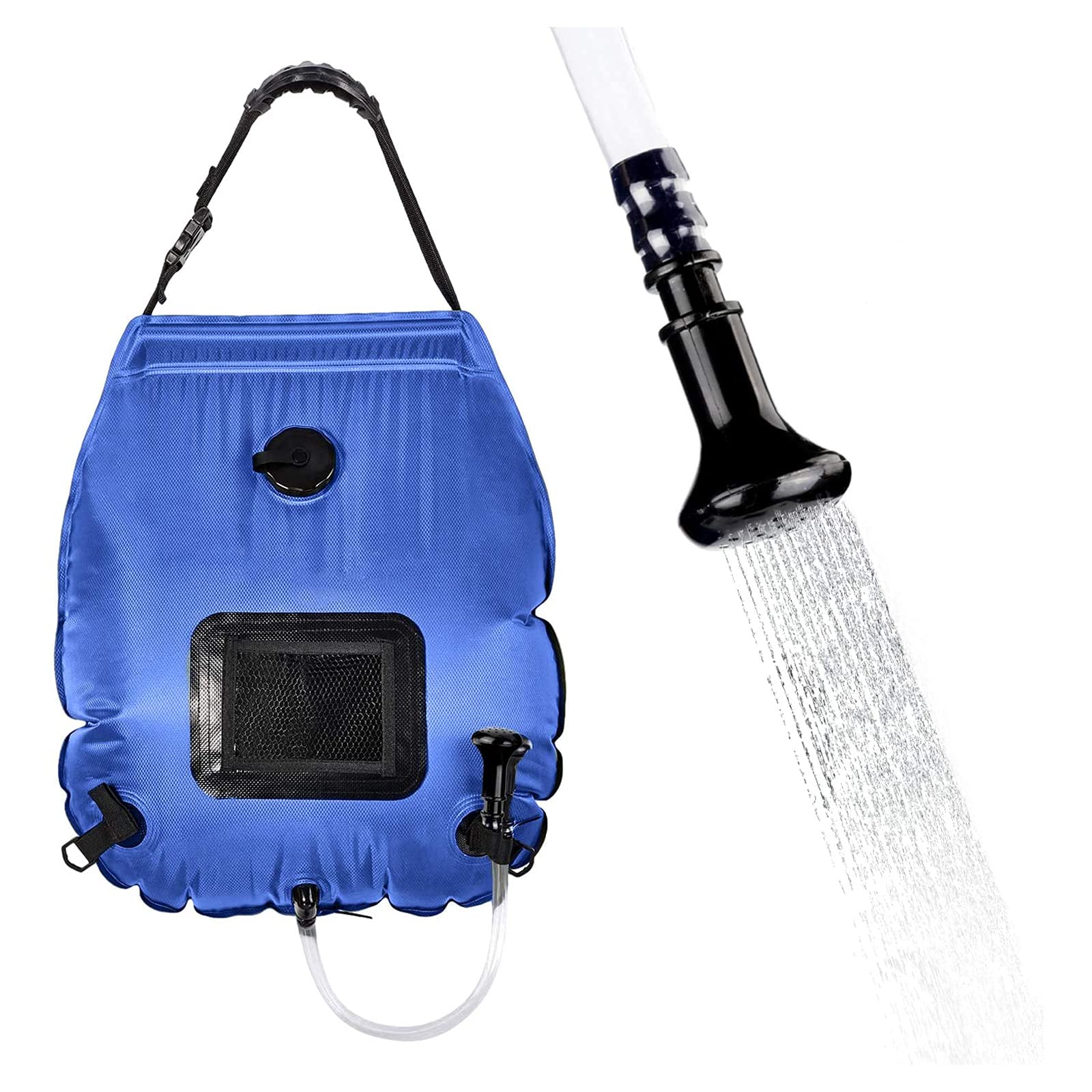 **MKKYDFDJ 5 Gallon/20L Portable Solar Shower Bag for Camping, Hiking & Outdoor Travel - Removable Hose & On/Off Switchable Shower Head - Perfect for Beach, RV Trips & Backpacking Adventures**