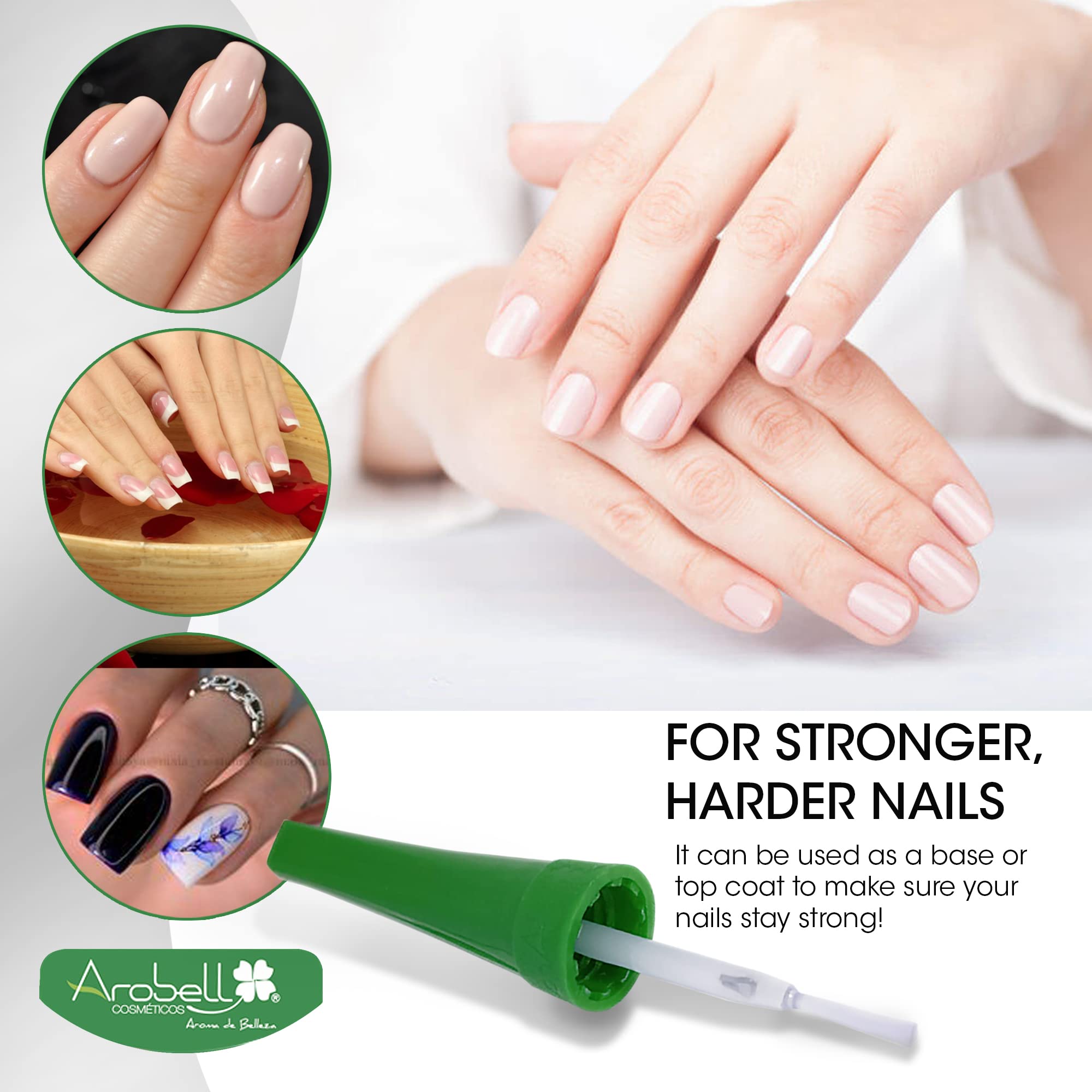Best Iron Nail Hardener for Strong & Healthy Nails - 0.4oz Unisex Nail Strengthener - Perfect for Brittle Nails Care at Home or Salon