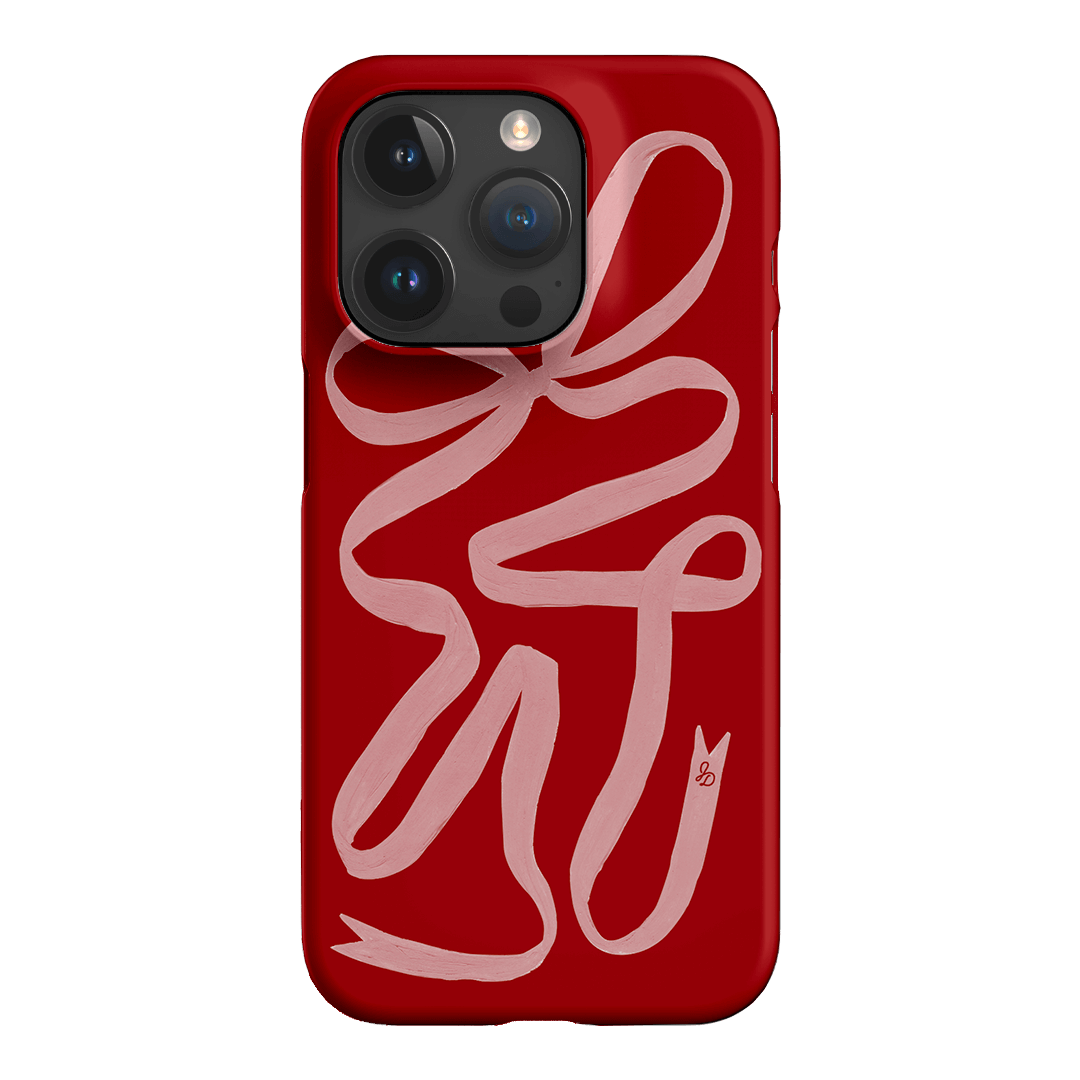 Cupid's Bow Ribbon Phone Case for iPhone & Samsung - Elegant Valentine's Day Gift for Her, Romantic Couple Accessory | Perfect for Dating, Anniversaries & Special Occasions