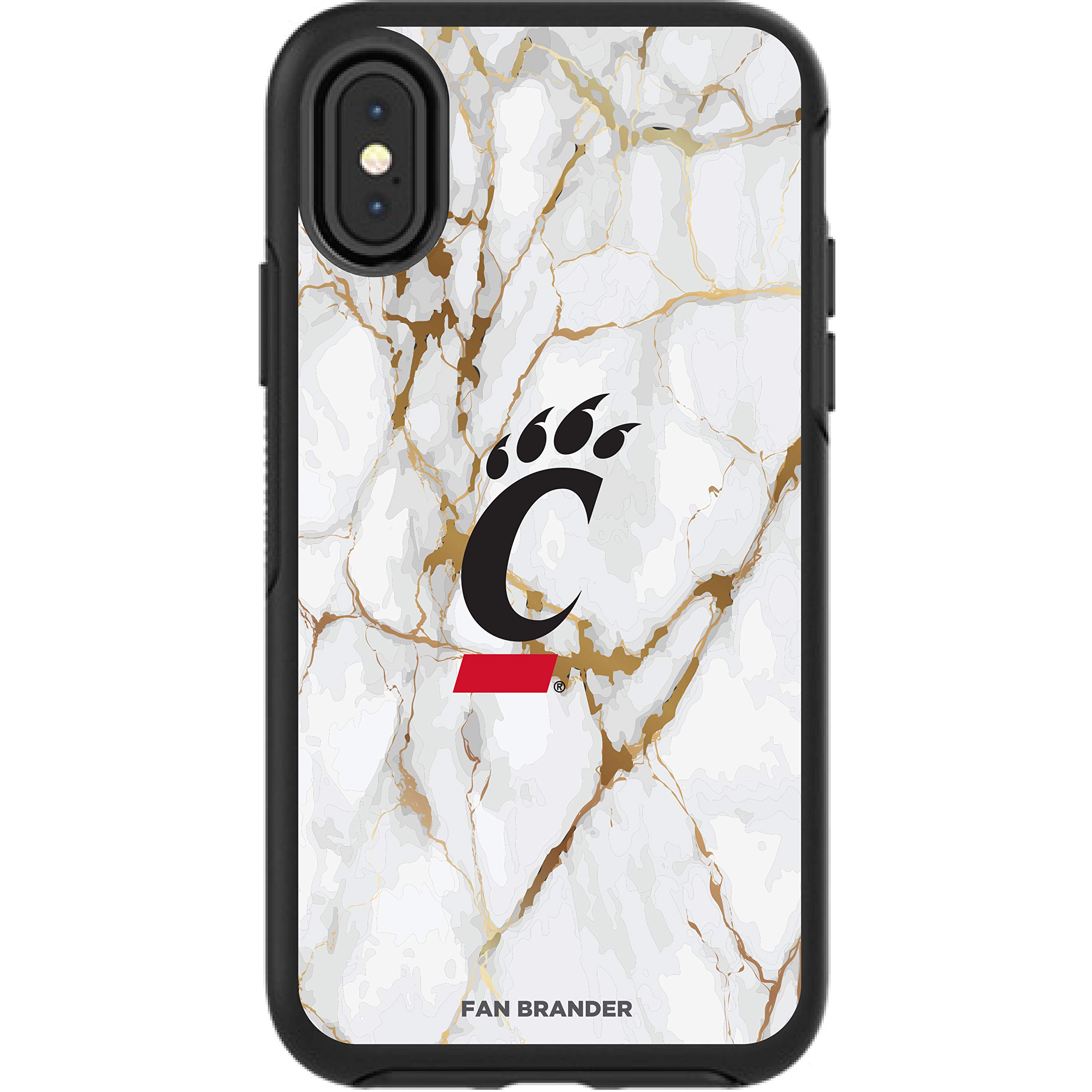 NCAA OtterBox Symmetry White Marble Phone Case Compatible with Apple iPhone - Durable Protection with Stylish Design for School, Work & Travel