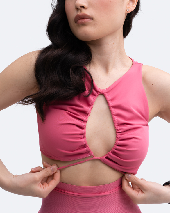 Sexy Front Tie Support Top - Women's Fashion Crop Top for Workout & Lounge | Perfect for Yoga, Gym, and Casual Wear