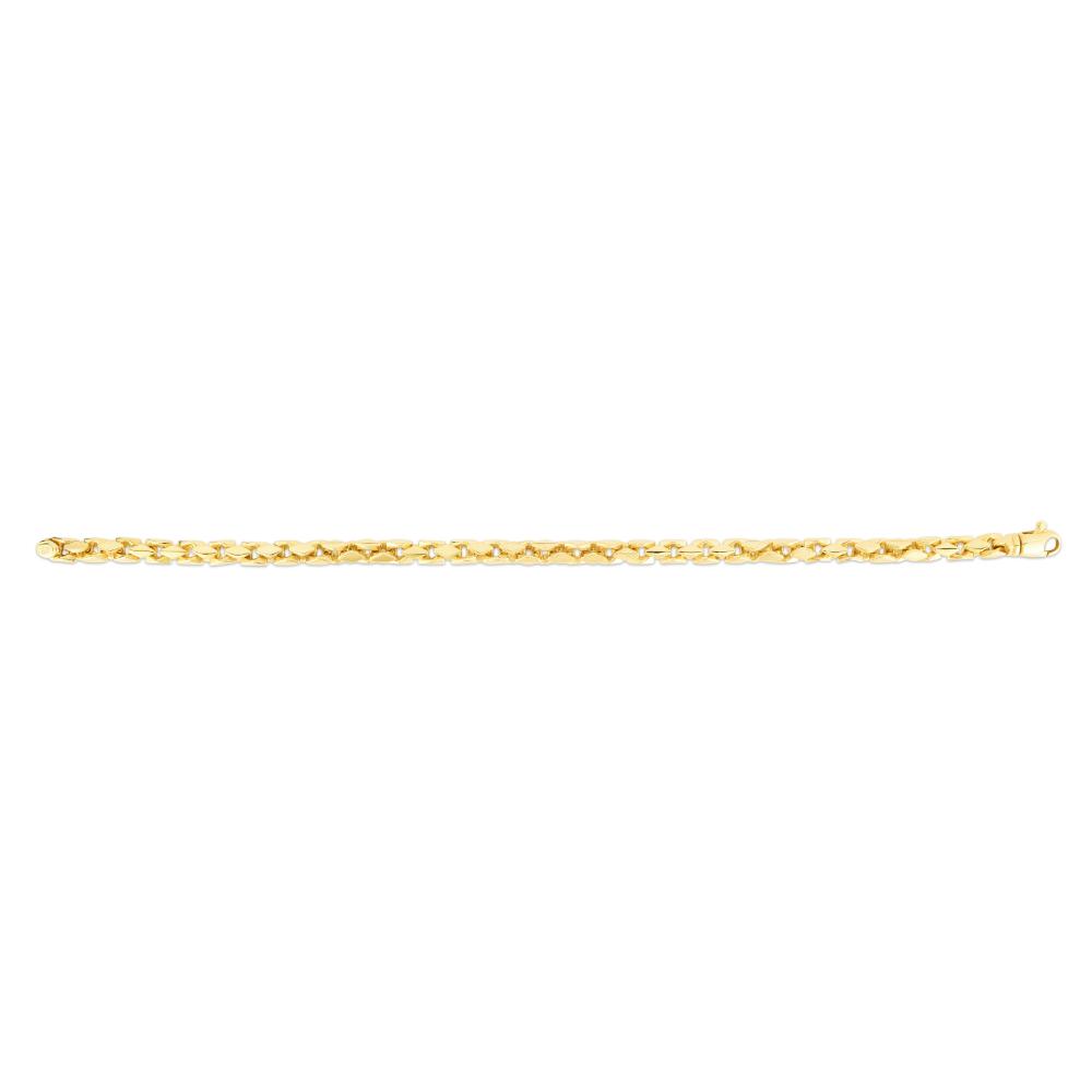 14K Gold 5mm Men's Fancy Box Chain Necklace - Durable Luxury Jewelry for Gifts, Weddings & Everyday Wear