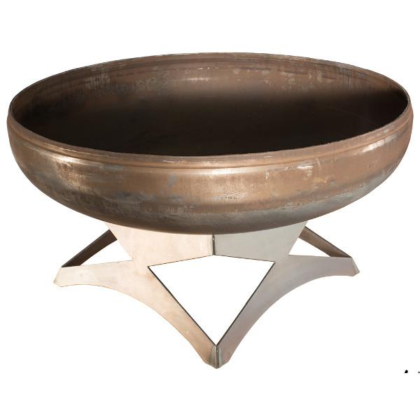Liberty Fire Pit with Angular Base - Outdoor Patio & Backyard Fire Pit for Camping, Garden, and Bonfire Nights - Durable Steel Fire Pit Bowl with Stable Design