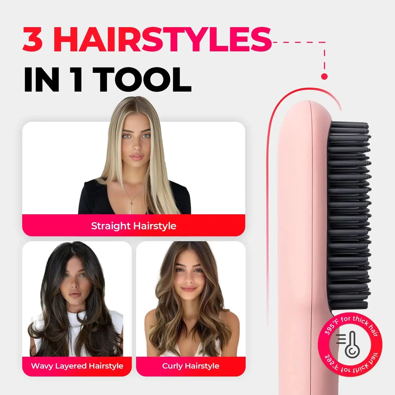 TYMO iONIC Mini Pink Hair Straightener - Compact & Travel-Friendly Flat Iron for Smooth, Shiny Hair - Perfect for Home, Salon & On-the-Go Styling