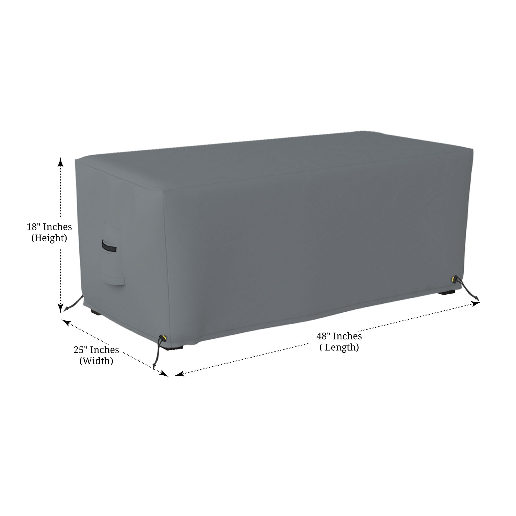 Waterproof Rectangle Ottoman Cover 48