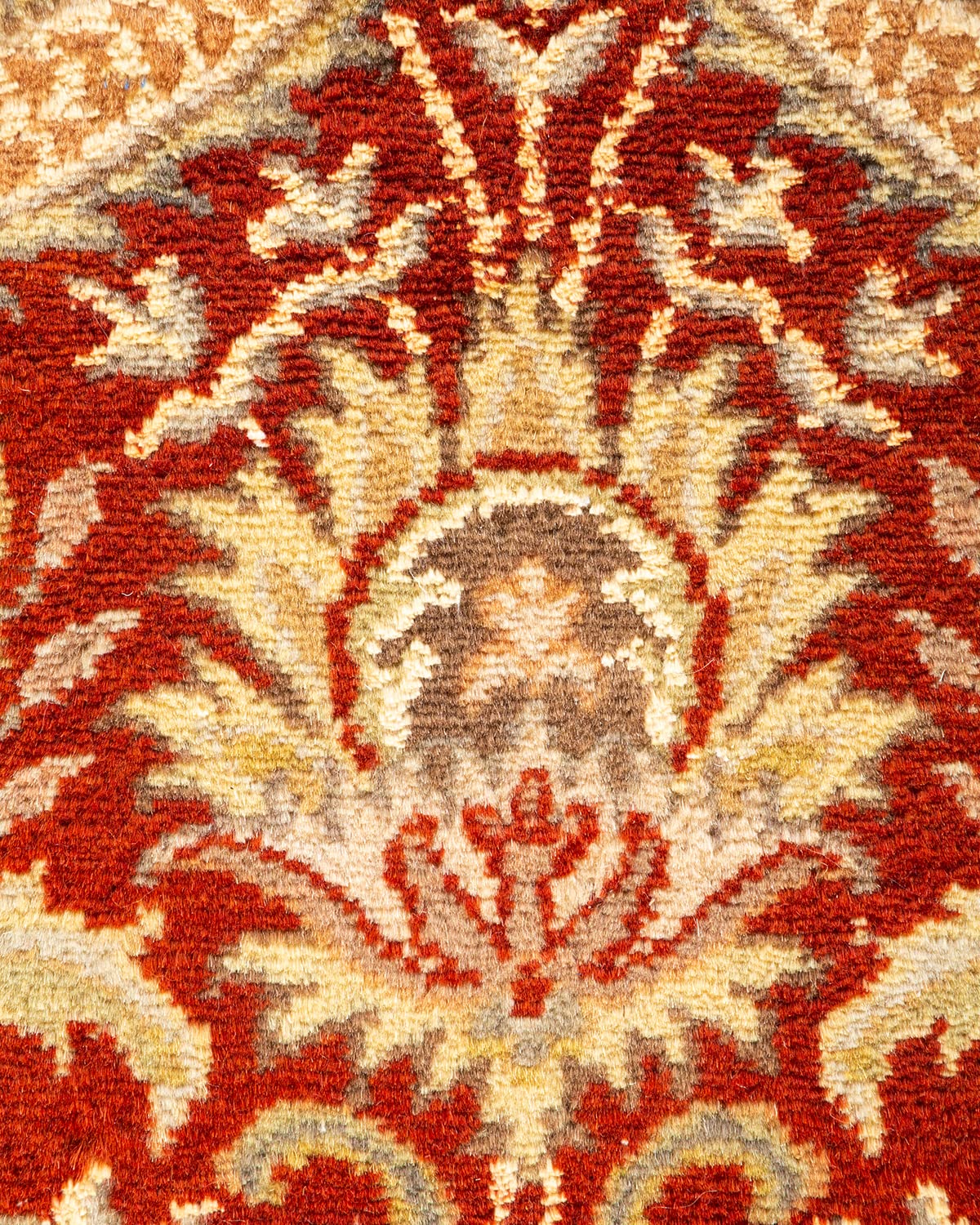 Handmade Wool Oriental Mogul Orange 6x9 Area Rug - Traditional Hand-Knotted Design for Living Room, Bedroom & Dining Room Decor