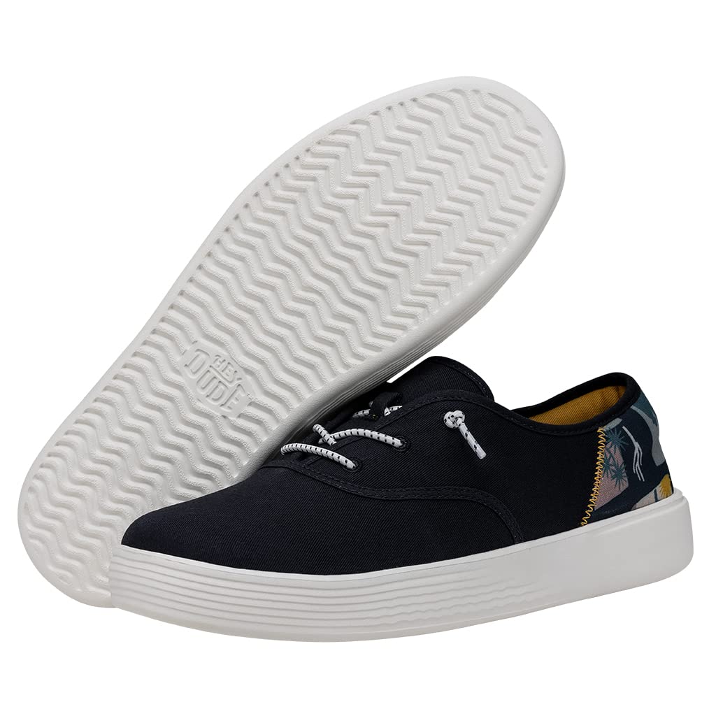 Hey Dude Men's Conway Craft Linen Slip-On Sneakers - Lightweight Comfortable Casual Shoes for Men | Perfect for Walking, Travel & Everyday Wear