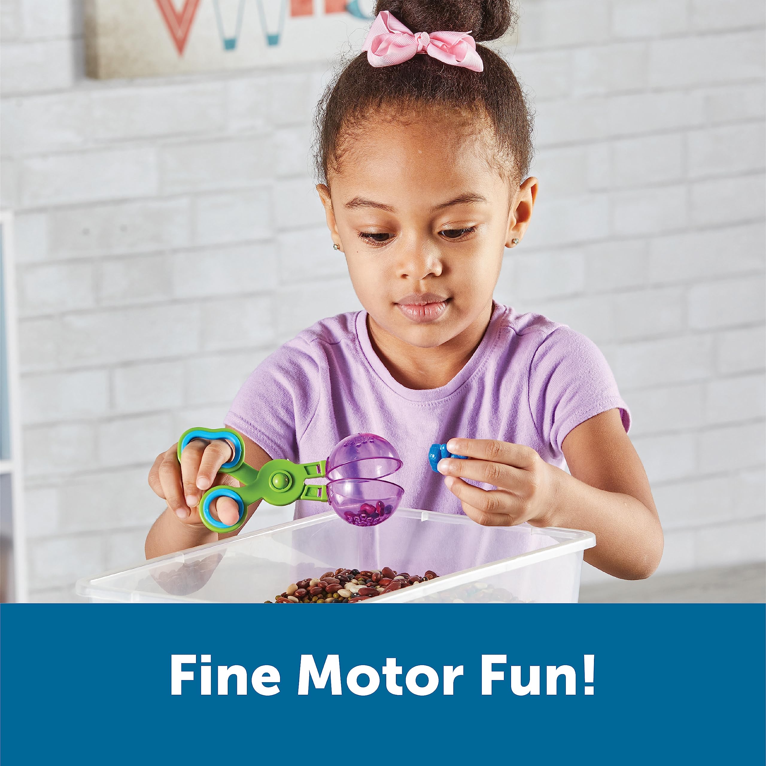 Learning Resources Handy Scoopers - 4 Piece Fine Motor Skill Toys for Toddlers Ages 3+, Sensory & Sandbox Tools, Kids Tweezers for Early Learning - Perfect for Sand Play, Sensory Bins & Preschool Activities