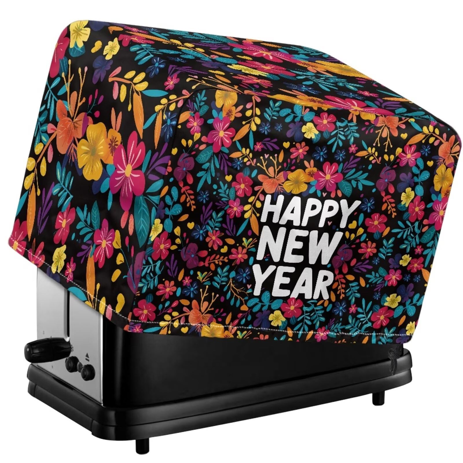 2 Slice Toaster Cover with Floral Design - Dustproof Kitchen Appliance Protector for Toaster Ovens & Bread Makers - Perfect for Home Decor & New Year Kitchen Accessories - Ideal for Small Kitchen Appliances & Gift Giving