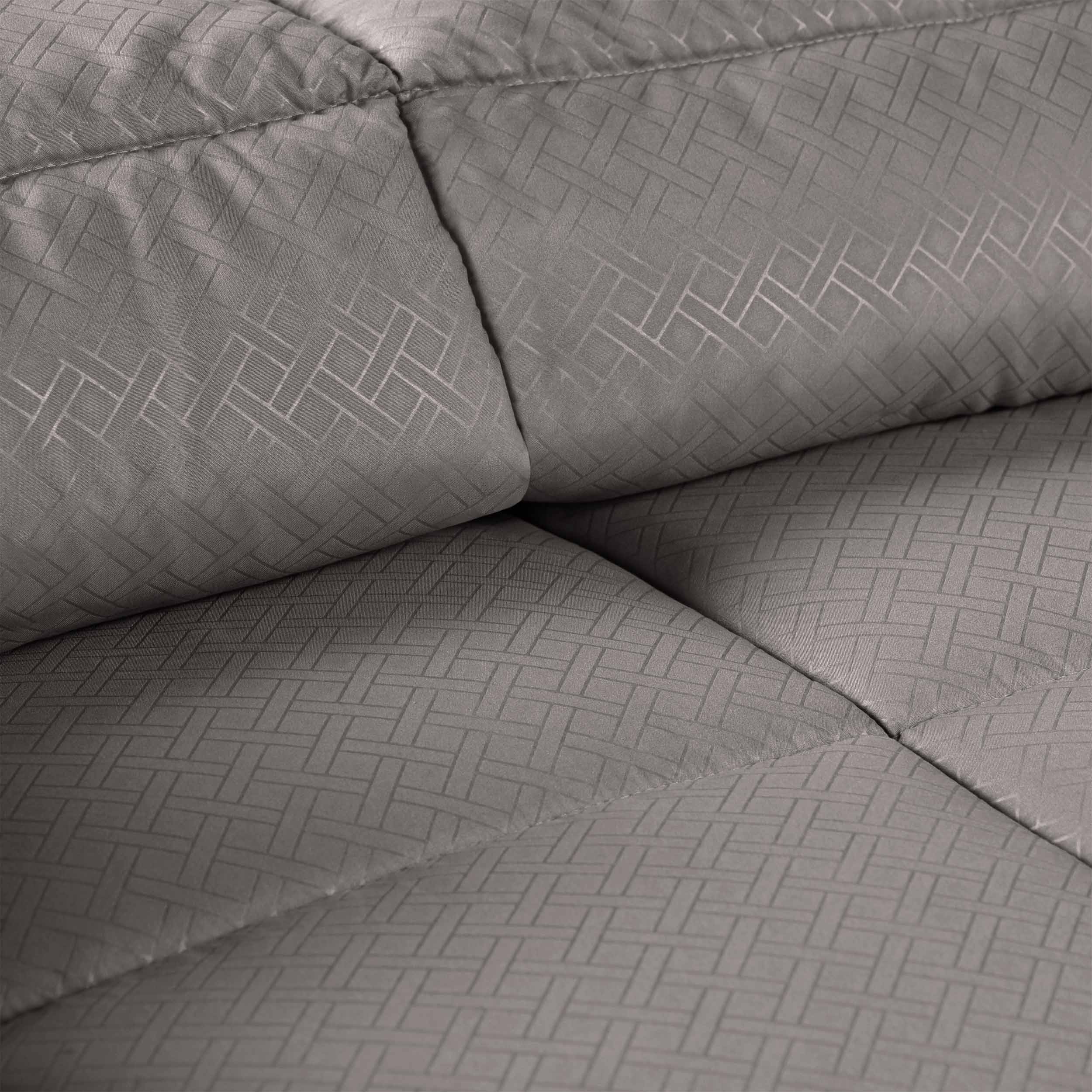 Luxury Basketweave Plush Down Alternative Comforter - Hypoallergenic & Breathable All-Season Bedding for Master Bedroom, Guest Room & Dorm