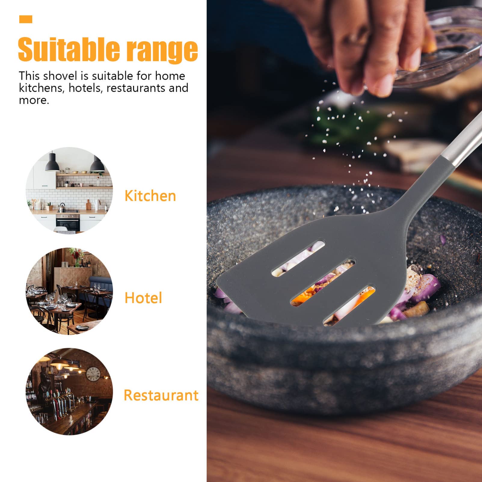 2-Pack Silicone Spatula Set with Stainless Steel Handle - Heat-Resistant Kitchen Utensil for Cooking, Frying, Baking - Perfect for Non-Stick Pans, Woks & Everyday Kitchen Use