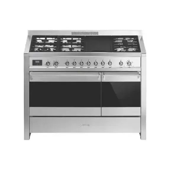 Smeg 120cm Classic Opera Freestanding Cooker - Stainless Steel Gas Range with 5 Burners & Electric Oven | Perfect for Modern Kitchens & Professional Cooking