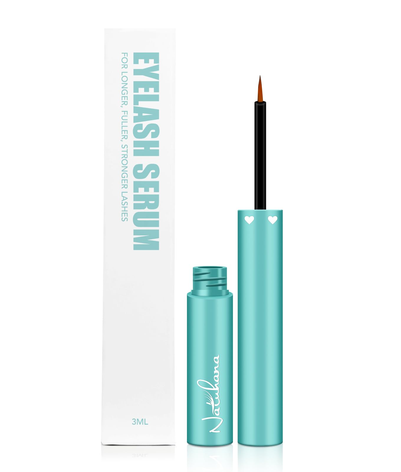 Natuhana Eyelash & Eyebrow Growth Serum for Longer, Thicker, Fuller Lashes - Natural Formula, 3ml - Perfect for Enhancing Lash Volume & Promoting Healthy Growth